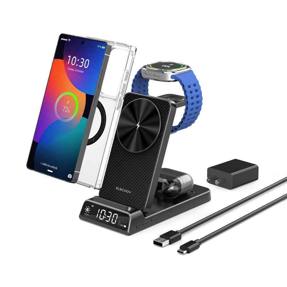 Elecdov CE19S-CF 3 In 1 Magnetic Charging Multi-functional Integrated Magnetic Charging Station