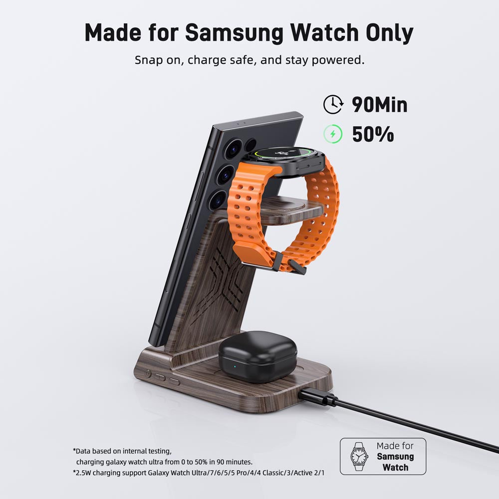 Elecdov C01S 3 In 1 Magnetic Charging Made for Samsung Watch Only