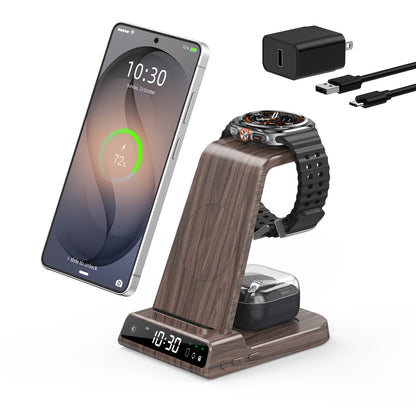 Station de charge magnétique 3-en-1 Elecdov C01 pour Samsung, avec adaptateur secteur inclus