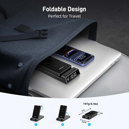 Elecdov CE19A-CF 3 In 1 Magnetic Charging Station for Apple,Includes Charger Plug