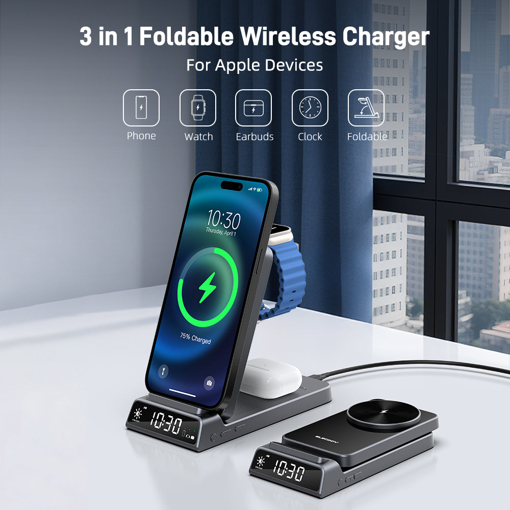 Elecdov CE19A 3 In 1 Magnetic Charging Charger For iPhone Devices