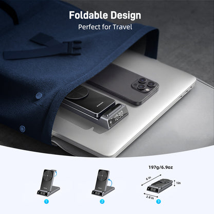 Elecdov CE19A 3 In 1 Magnetic Charging Foldable Portable Charger