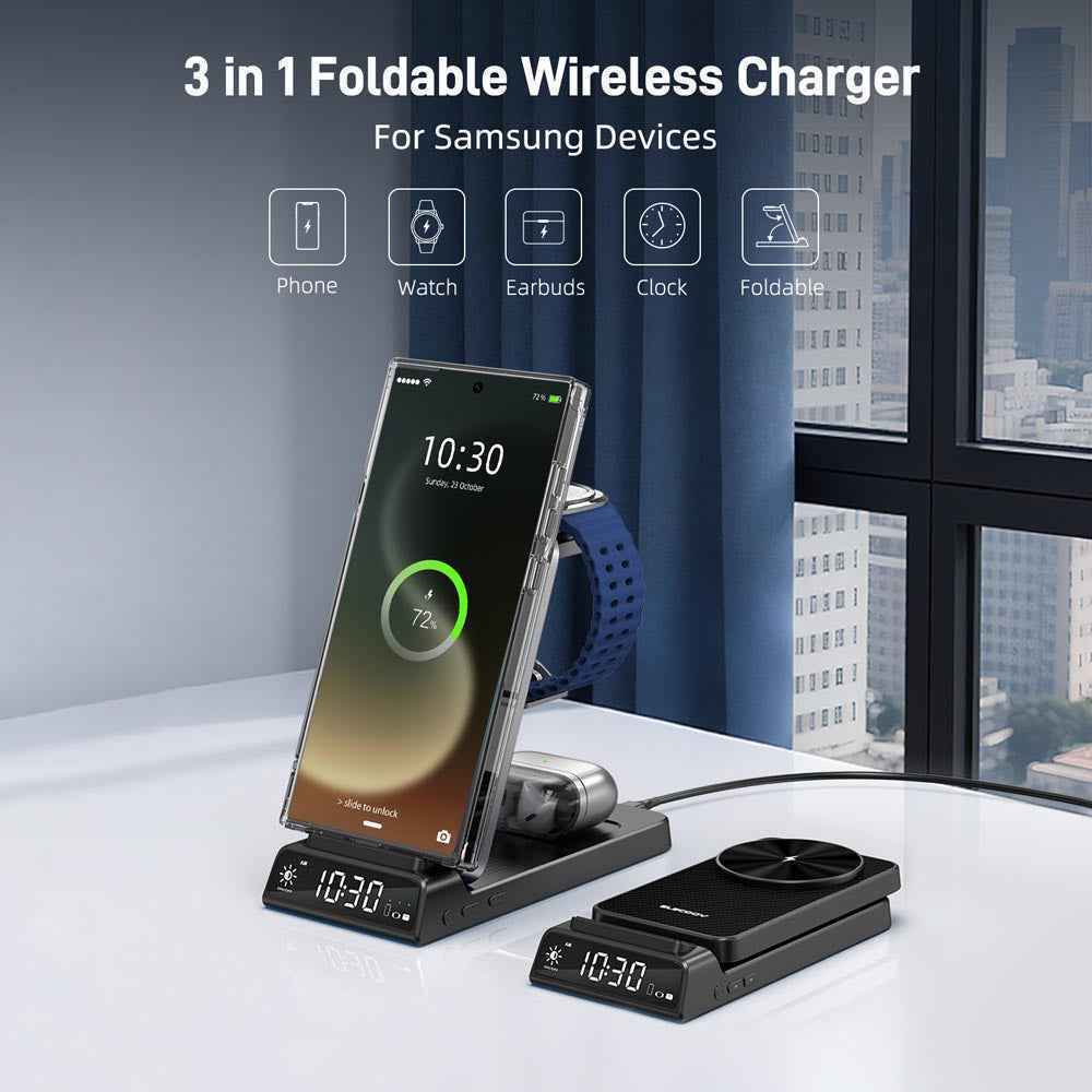 Elecdov CE19S-CF 3 In 1 Magnetic Charging For Samsung Devices