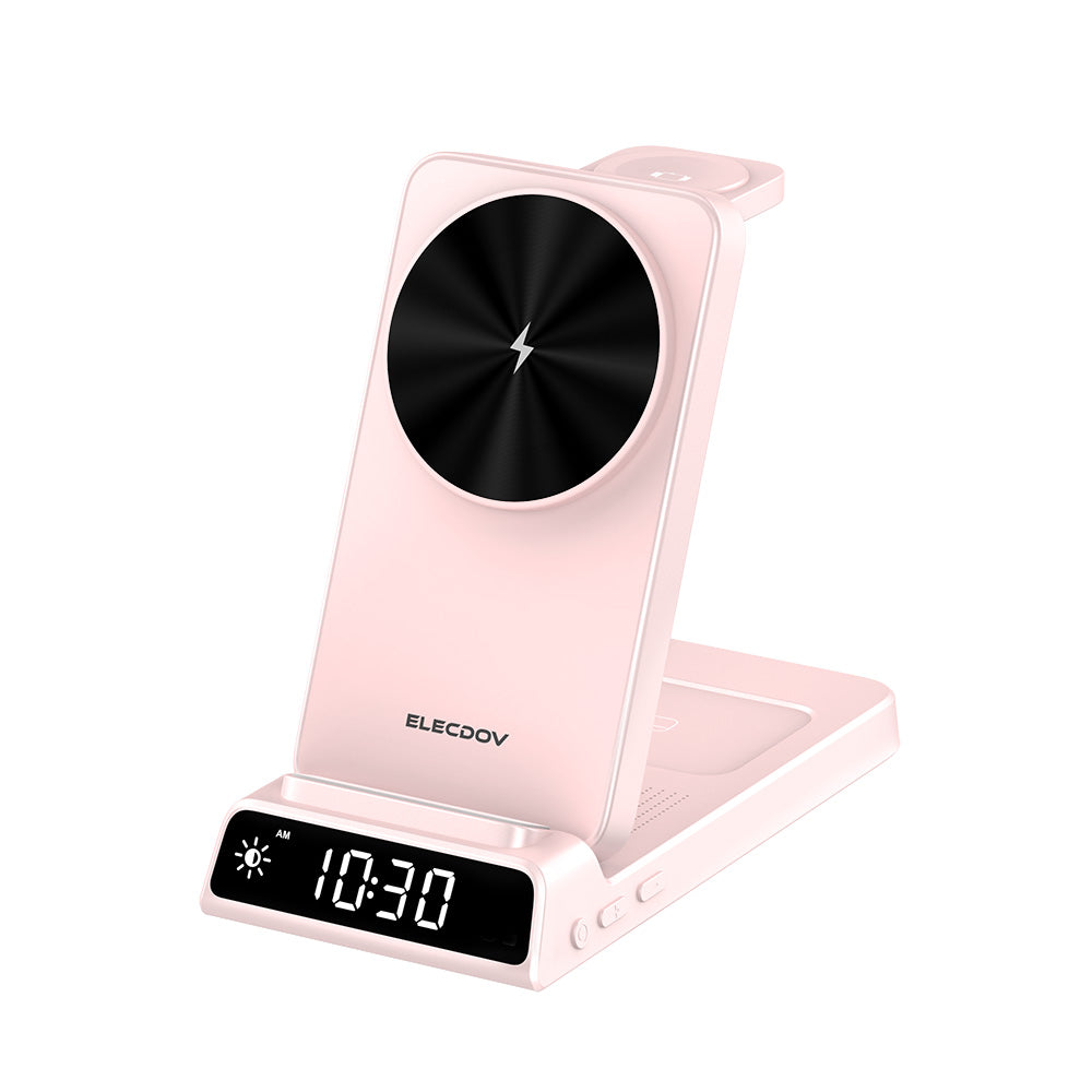 Elecdov CE19S 3-in-1 Wireless Charger – Pink