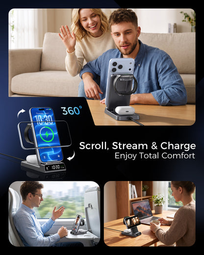 Elecdov CE19A 3-in-1 25W Magnetic Wireless Charging Station Enjoy Total Comfort
