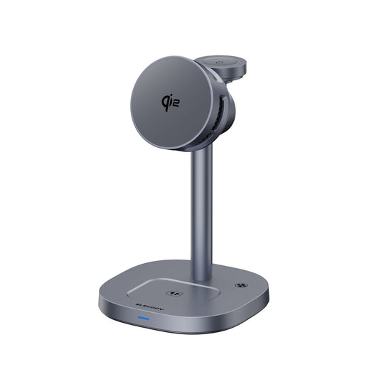 Station de recharge magnétique 3 en 1 Elecdov W98S pour chargeur Samsung certifié Qi2, prise d'alimentation incluse
