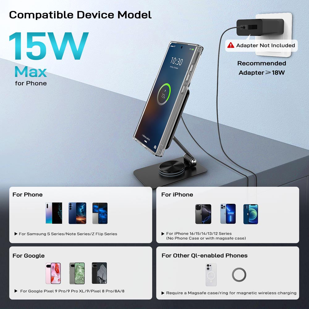 Elecdov Z5 Samsung Magnetic Charging Station Wide Compatibility Various Samsung devices