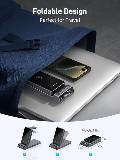 Elecdov 3 in 1 Wireless Charger for Samsung Galaxy Z Flip Series